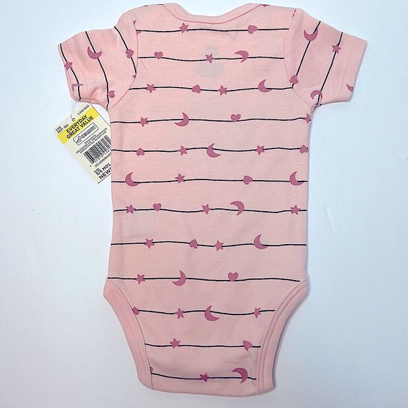 Swiggles Baby Girl Pink Snuggle Princess One Piece with Snaps Size 3 - 6 M NEW! - Picture 2 of 8